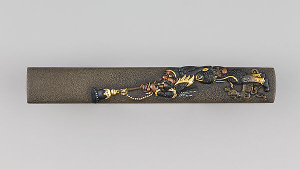 Knife Handle (Kozuka), Copper-silver alloy (shibuichi), gold, silver, copper, copper-gold alloy (shakudō), Japanese 