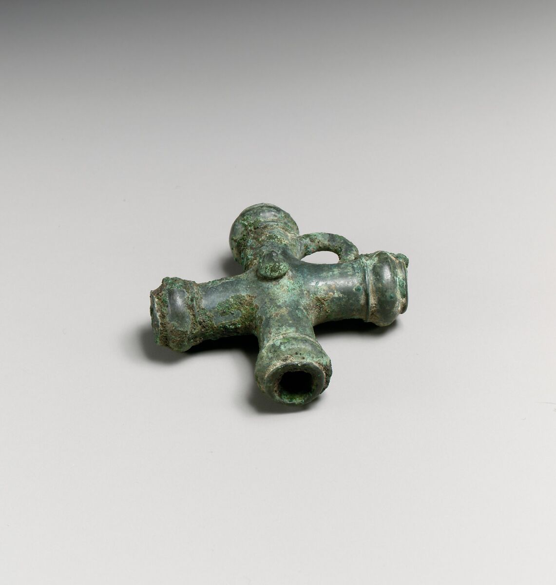 Fragments of a cart or chariot, crossed cylinders, Bronze, Etruscan