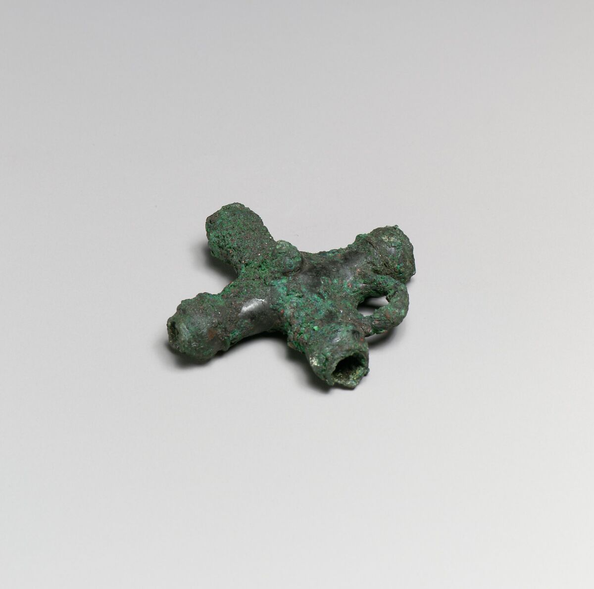 Fragments of a cart or chariot, crossed cylinders, Bronze, Etruscan
