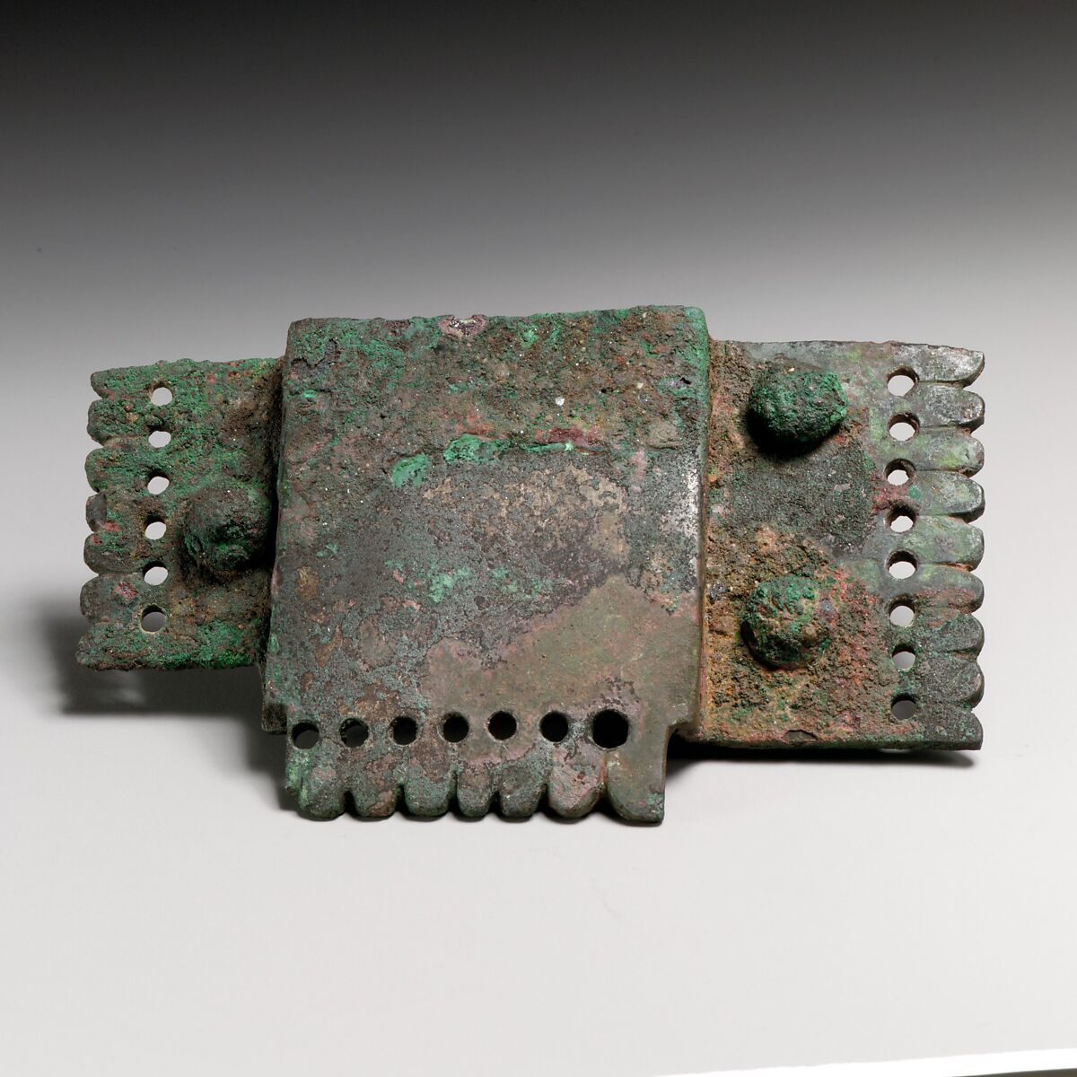 Fragments of a cart or chariot, facings, Bronze, Etruscan 