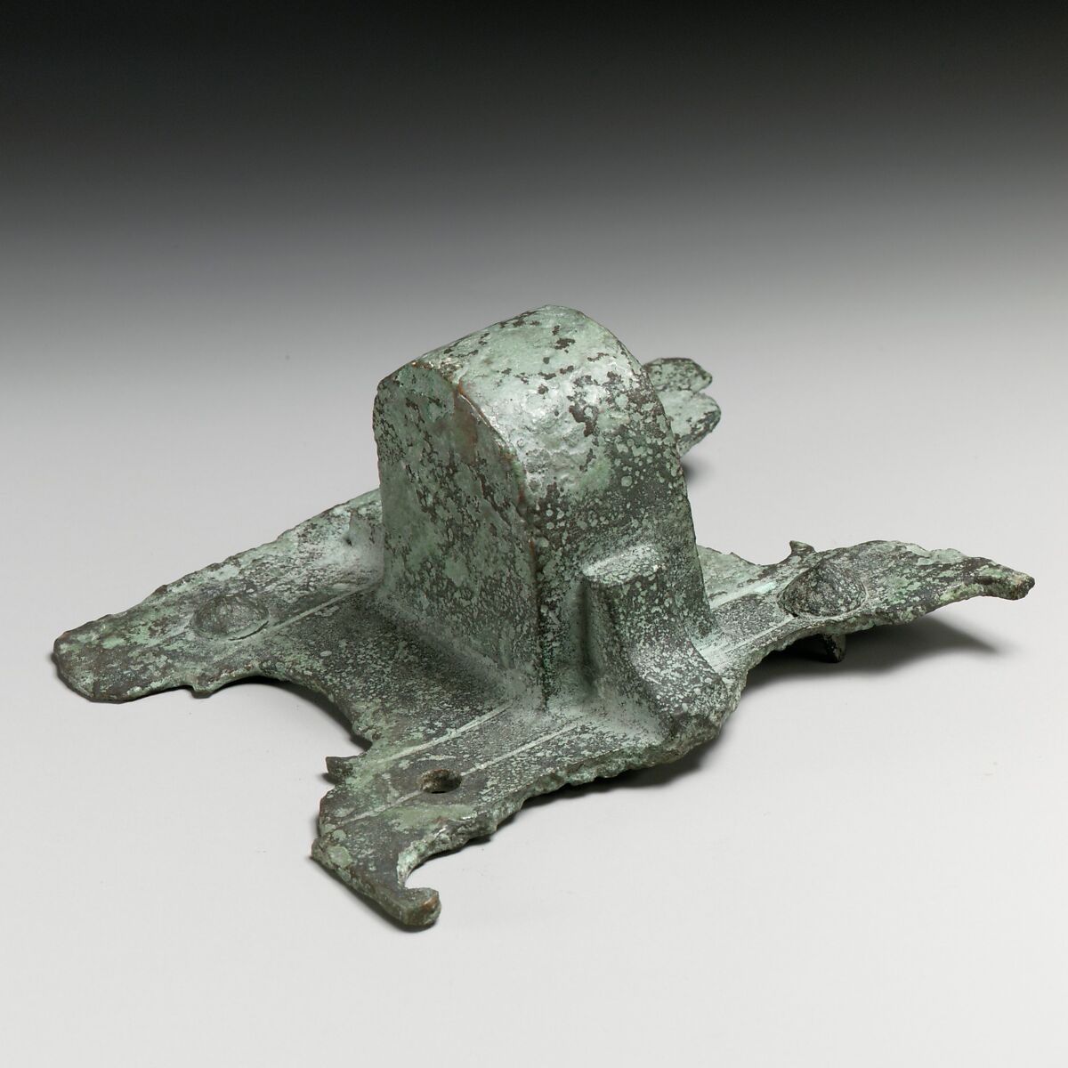 Fragment of a cart or chariot, Bronze, Etruscan 