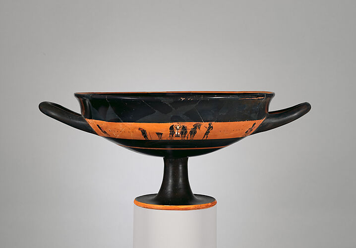 Terracotta kylix: band-cup (drinking cup)