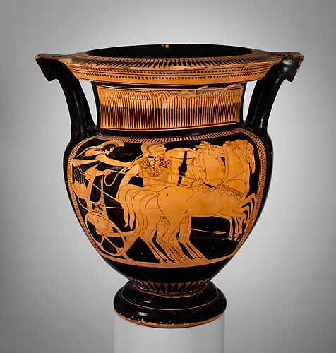 Terracotta column-krater (bowl for mixing wine and water)