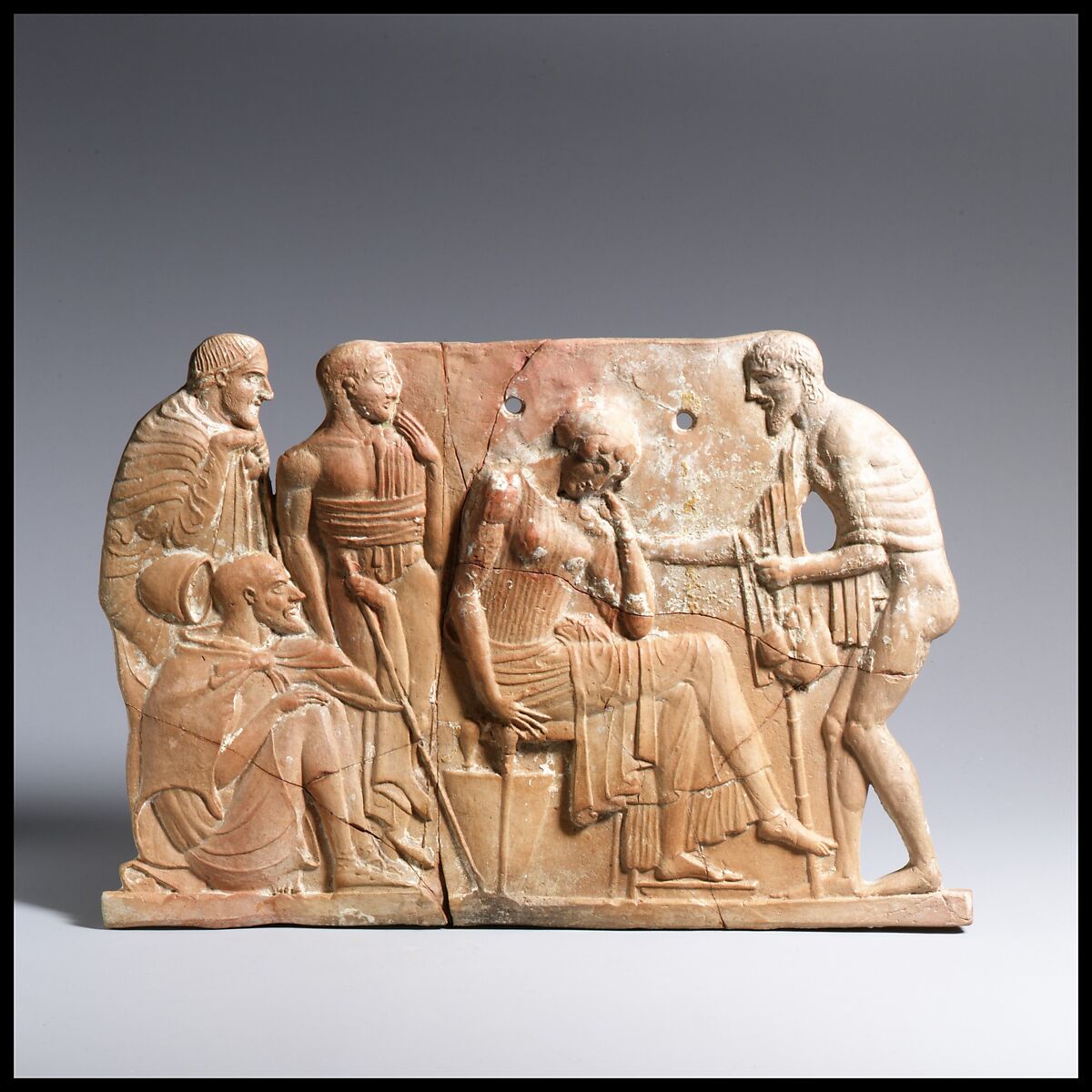 Terracotta plaque, Terracotta, Greek, Melian