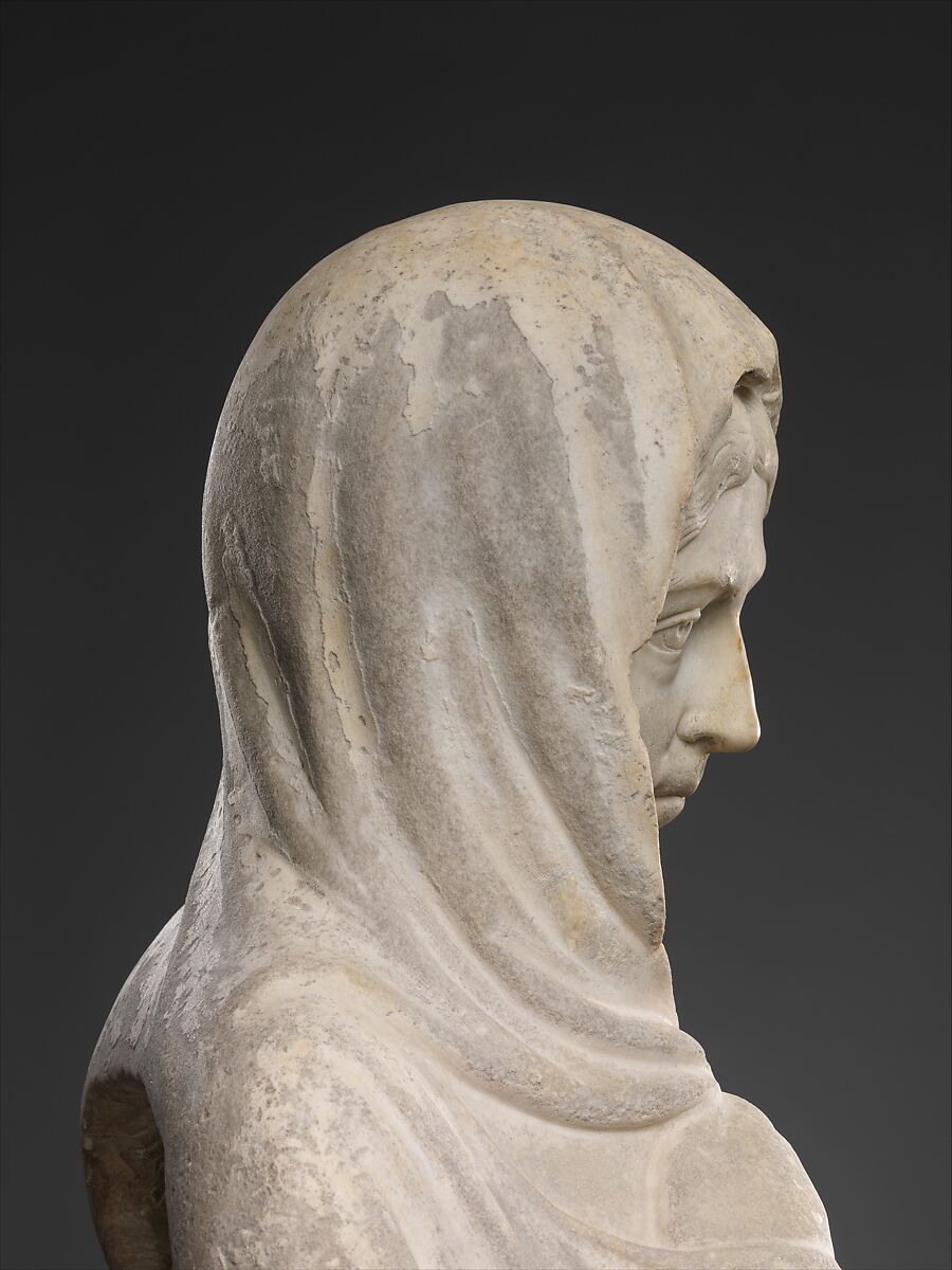Marble portrait bust of a woman, Marble, Roman