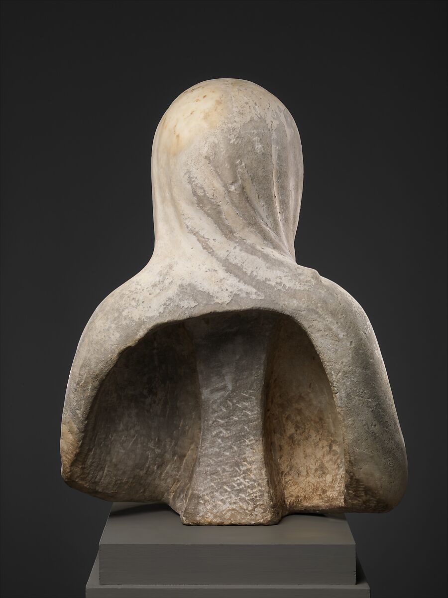 Marble portrait bust of a woman, Marble, Roman