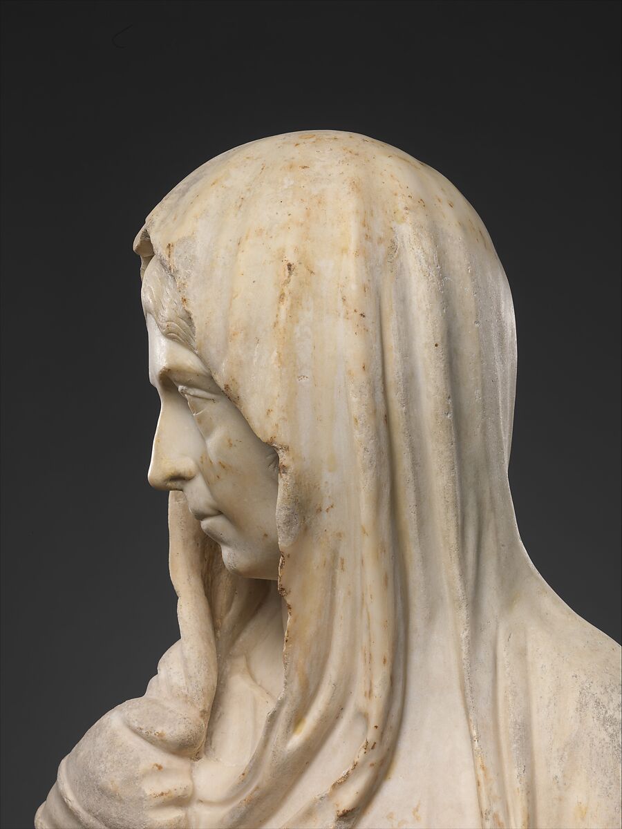 Marble portrait bust of a woman, Marble, Roman