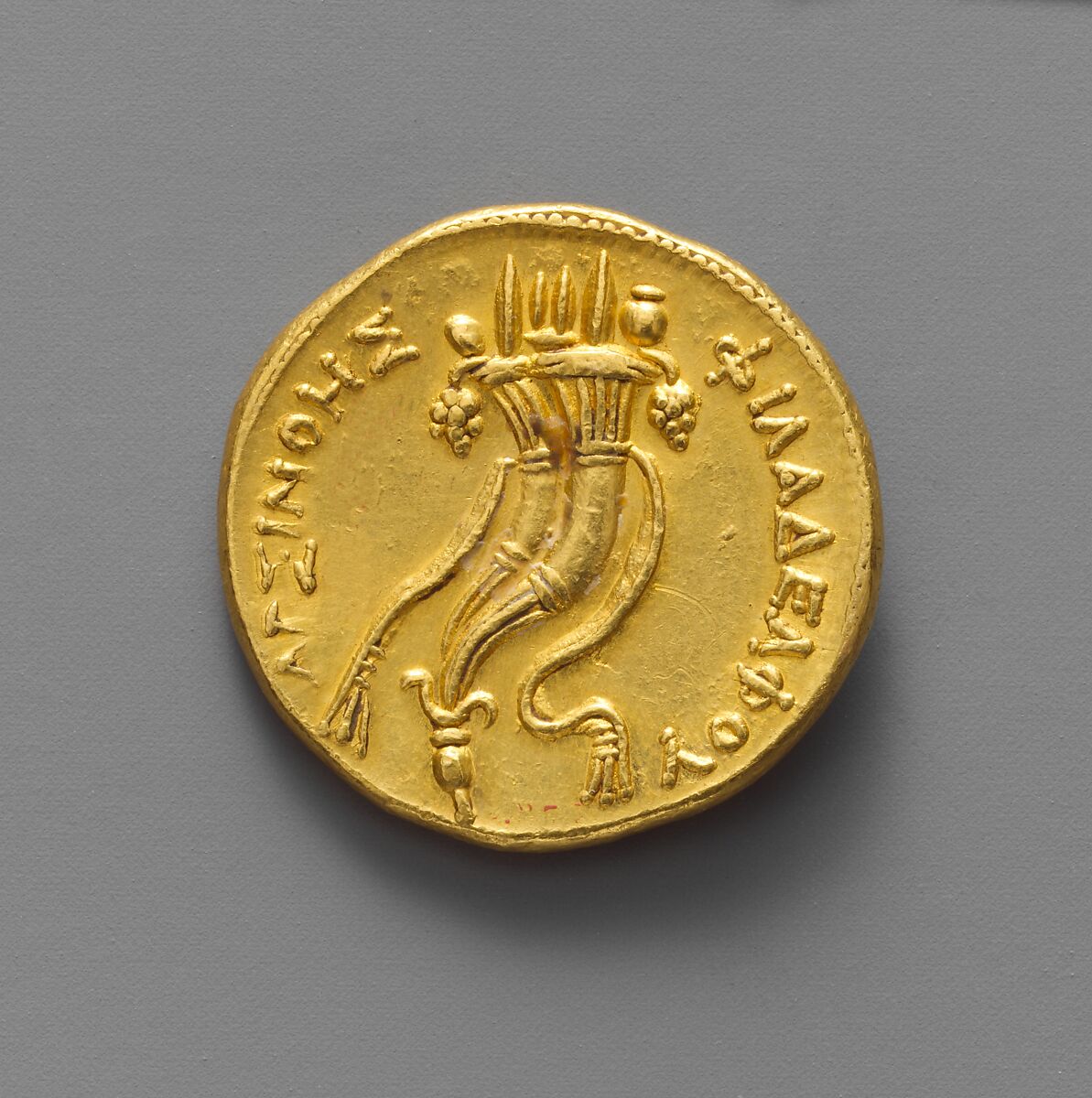 Gold oktadrachm of Ptolemy II Philadelphos, Gold, Greek, Ptolemaic