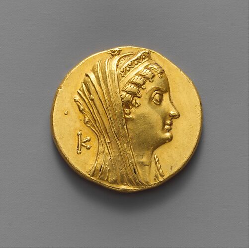 Gold oktadrachm of Ptolemy II Philadelphos