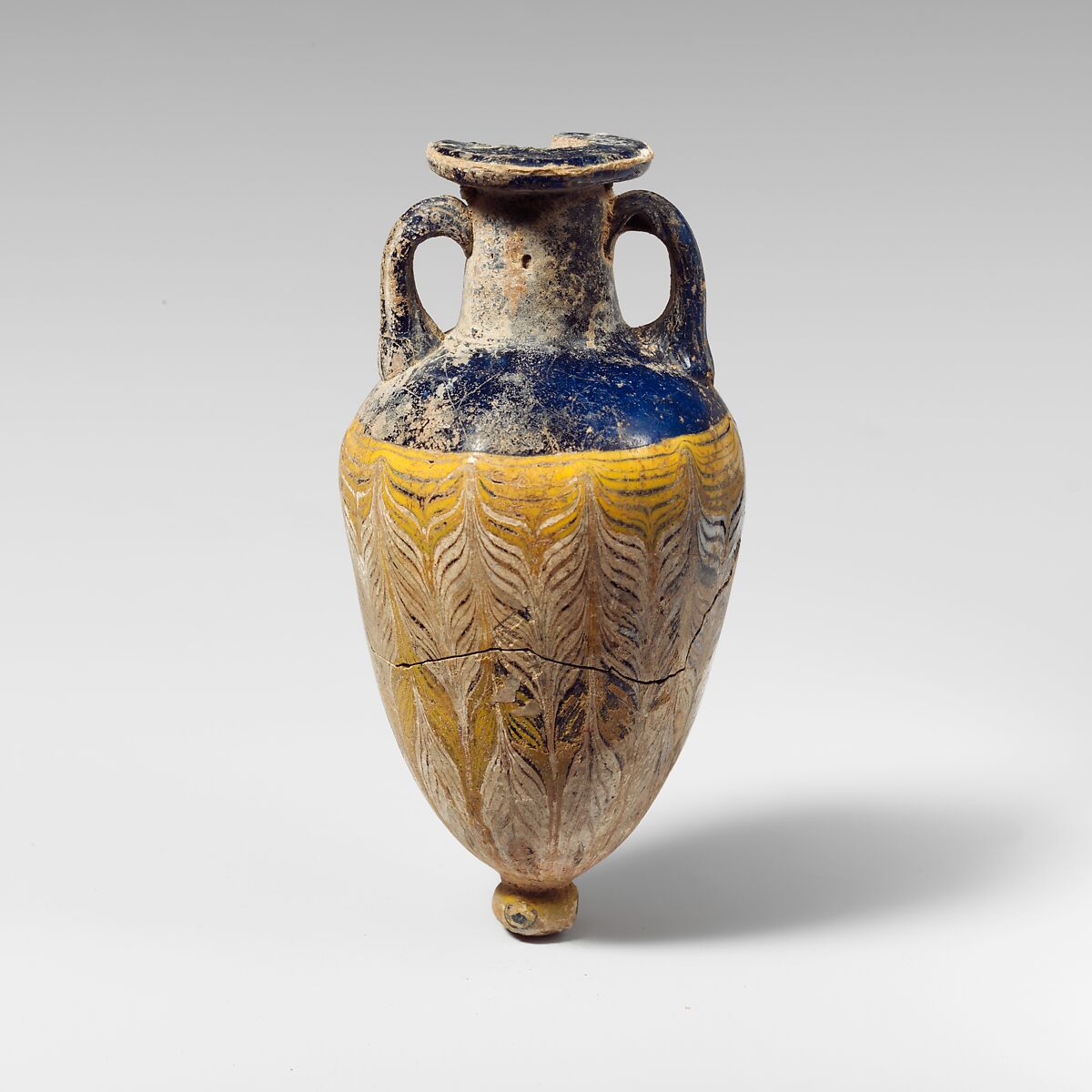 Glass amphoriskos (perfume bottle), Glass, Greek, Eastern Mediterranean or Italian 