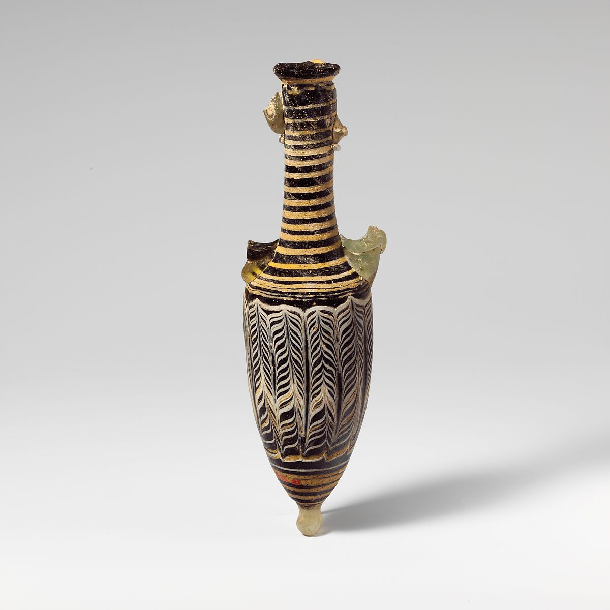 Glass amphoriskos (perfume bottle), Glass, Greek, Eastern Mediterranean 