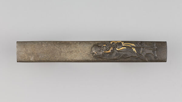 Knife Handle (Kozuka), Copper-silver alloy (shibuichi), gold, copper-gold alloy (shakudō), Japanese 