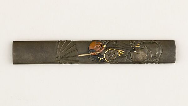 Knife Handle (Kozuka), Copper-silver alloy (shibuichi), gold, copper, copper-gold alloy (shakudō), Japanese 
