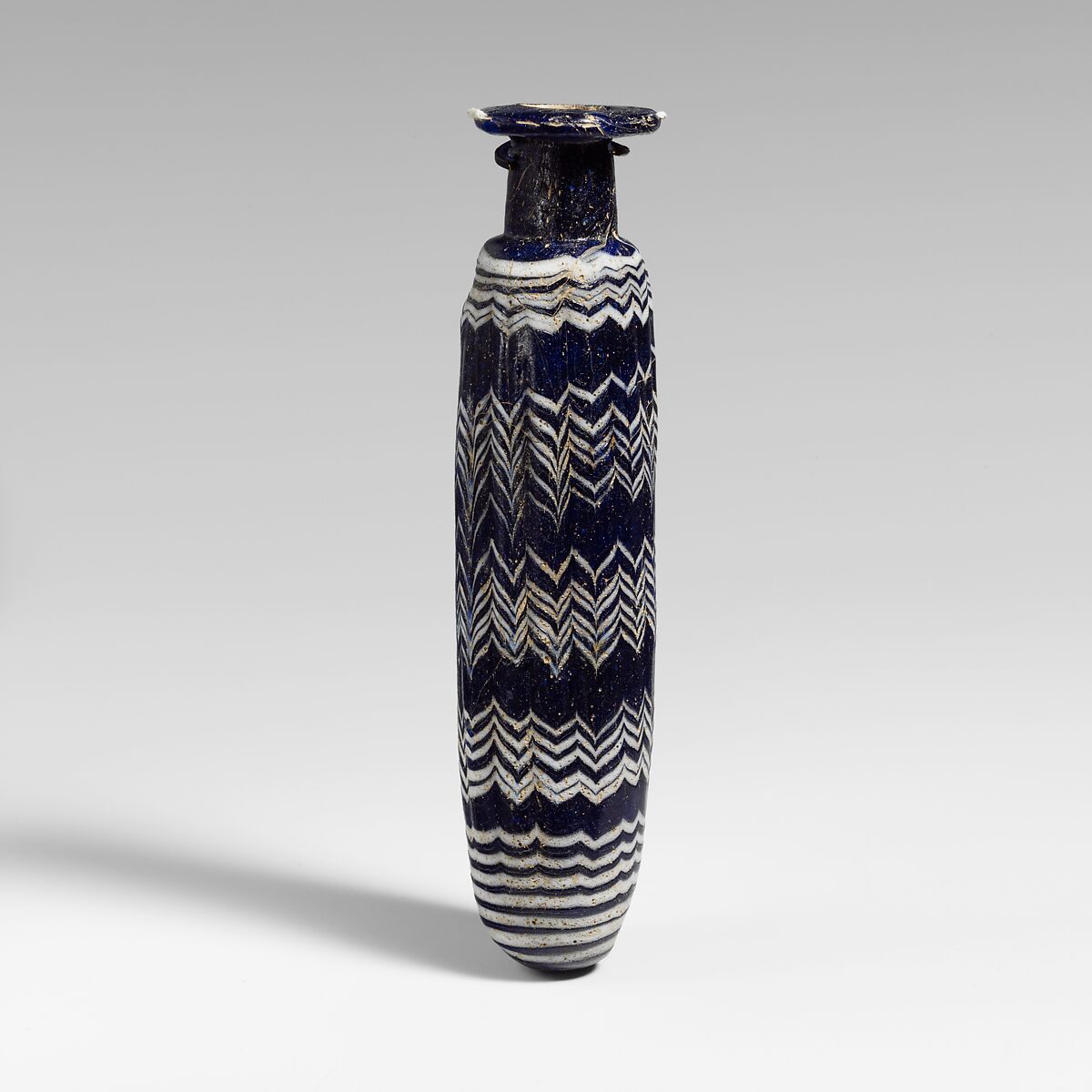 Glass alabastron (perfume bottle), Glass, Greek, Eastern Mediterranean 