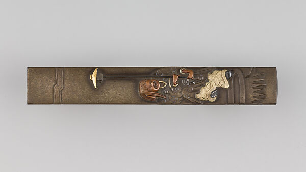 Knife Handle (Kozuka), Copper-silver alloy (shibuichi), gold, copper, copper-gold alloy (shakudō), silver, Japanese 