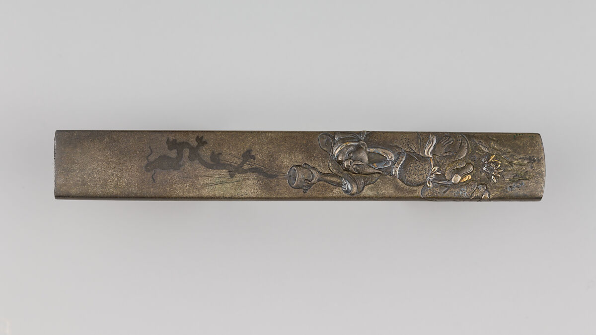 Knife Handle (Kozuka), Hamano Yasuyuki (Japanese), Copper-silver alloy (shibuichi), silver, gold, Japanese 