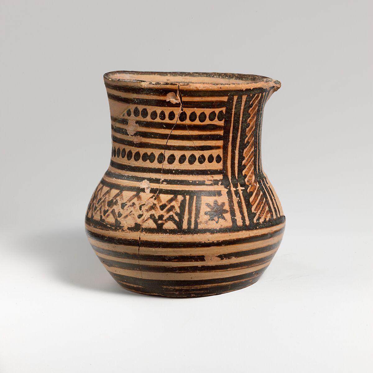 Terracotta tankard, Terracotta, Greek, Attic 