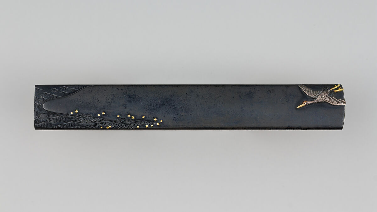 Knife Handle (Kozuka), Gotō Ichijō (Japanese, 1791–1876), Copper-gold alloy (shakudō), gold, silver, copper, Japanese 