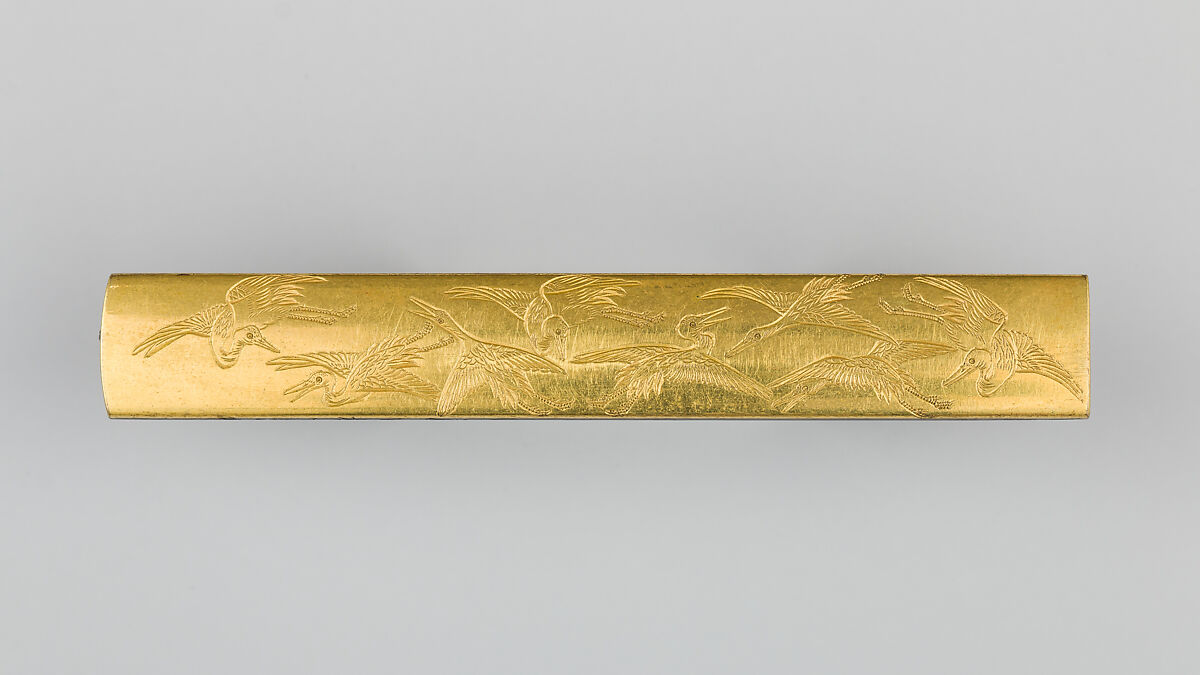 Knife Handle (Kozuka), Gotō Ichijō (Japanese, 1791–1876), Copper-gold alloy (shakudō), gold, silver, copper, Japanese