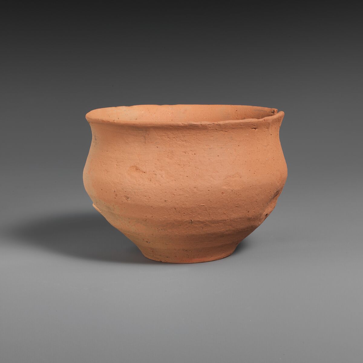 Terracotta kantharos (drinking cup with high handles), Terracotta, Greek, Attic 