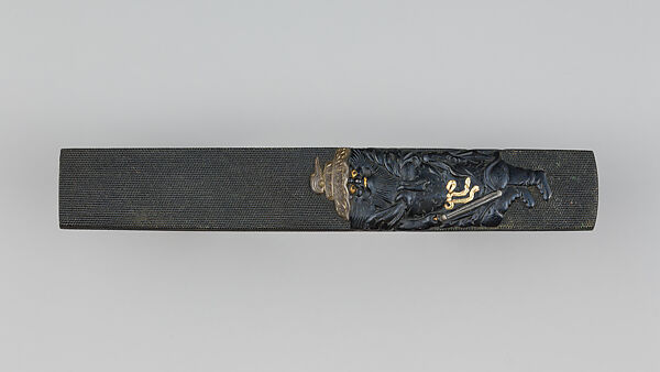 Knife Handle (Kozuka), Copper-gold alloy (shakudō), copper-silver alloy (shibuichi), gold, Japanese 