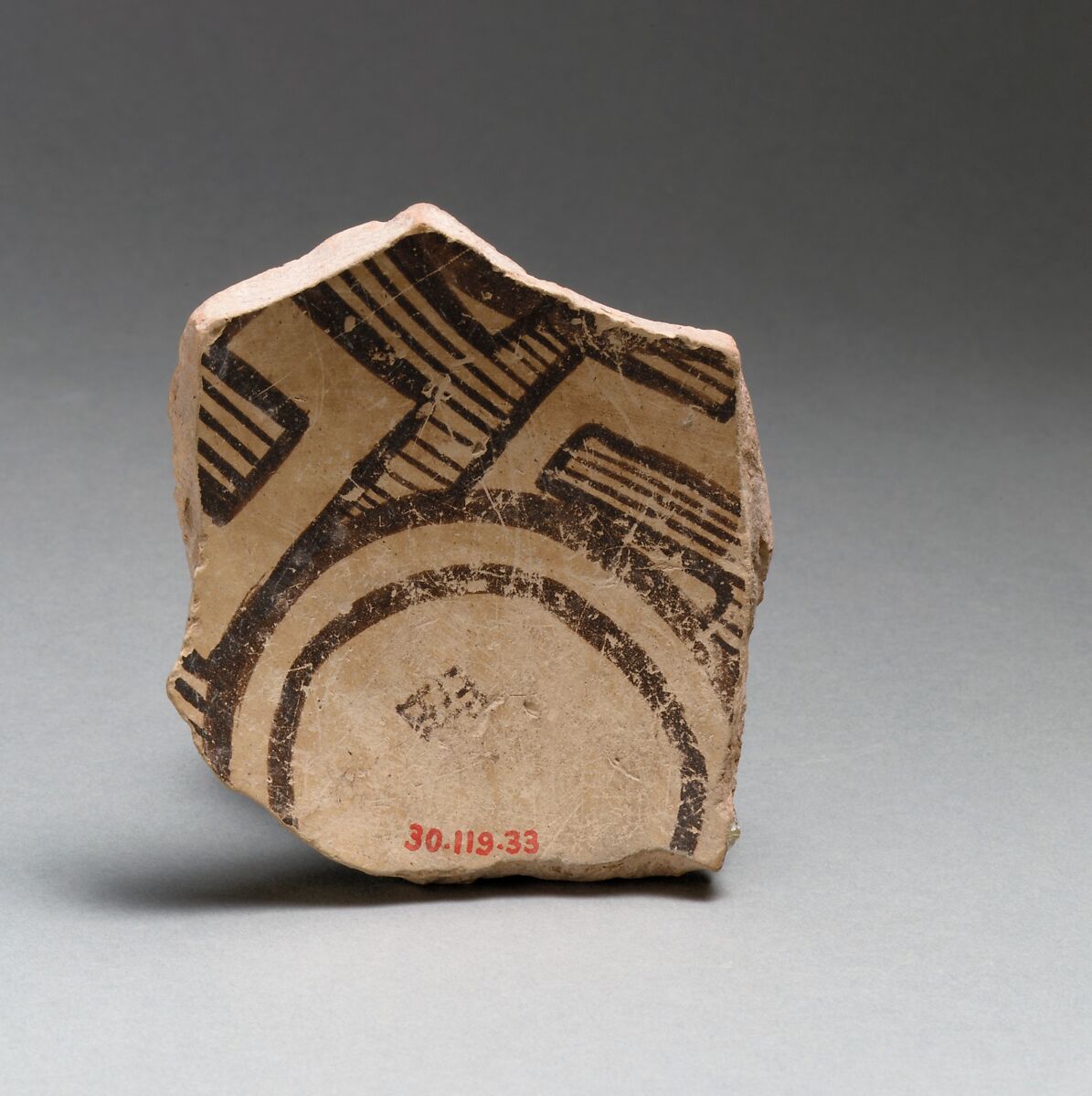 Terracotta base and lower body of a vessel, Terracotta, Dimini culture