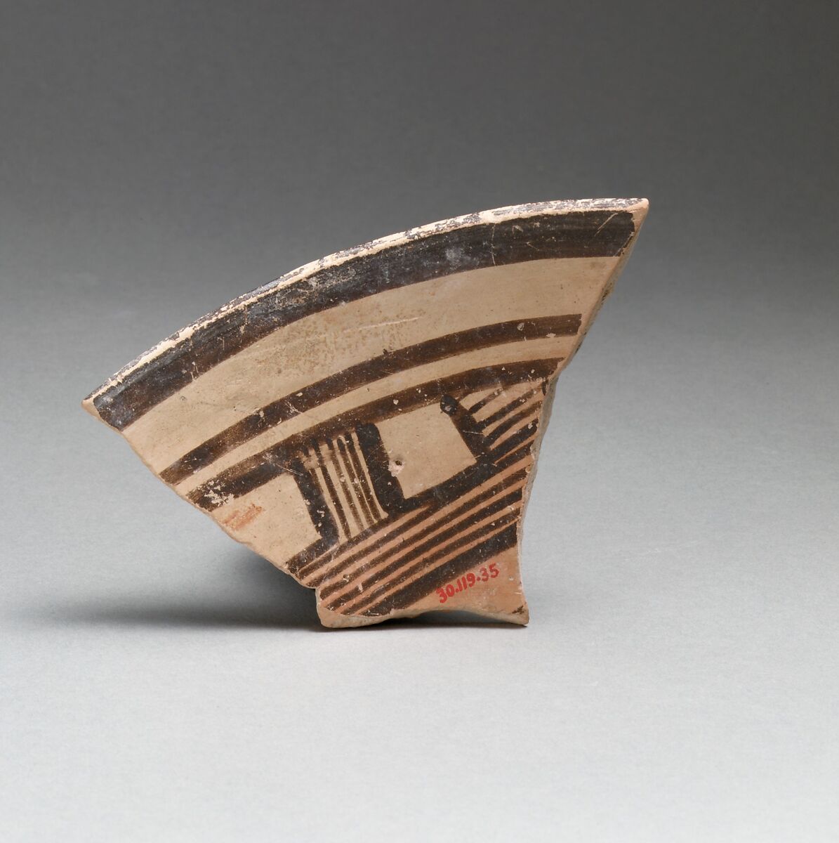 Terracotta rim of a bowl, Terracotta, Dimini culture