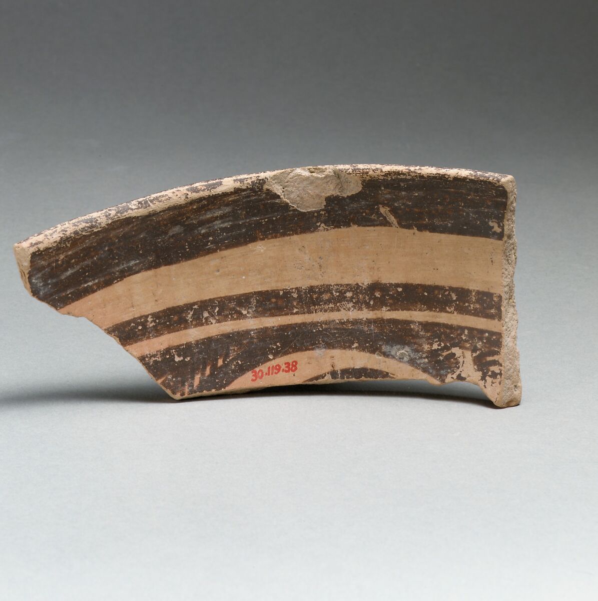Terracotta rim of a bowl, Terracotta, Dimini culture