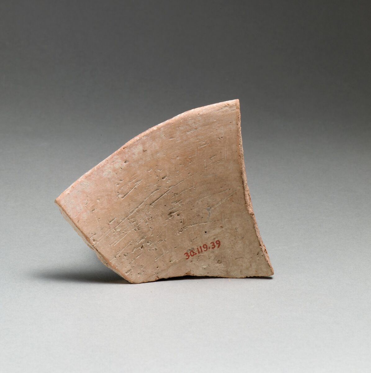 Terracotta rim fragment with spiral design, Terracotta, Dimini culture