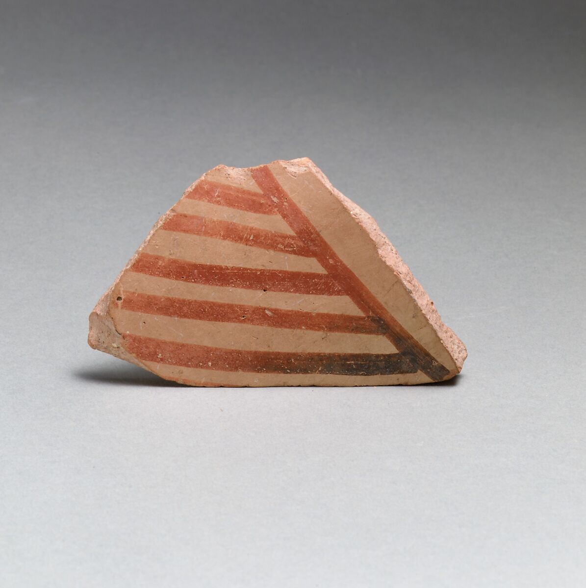 Terracotta sherd with linear decoration, Terracotta, Greek Neolithic 