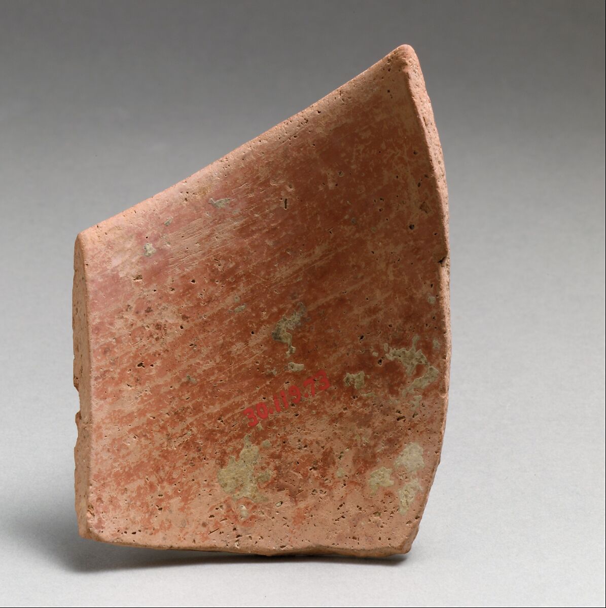 Terracotta rim fragment with linear decoration, Terracotta, Greek Neolithic