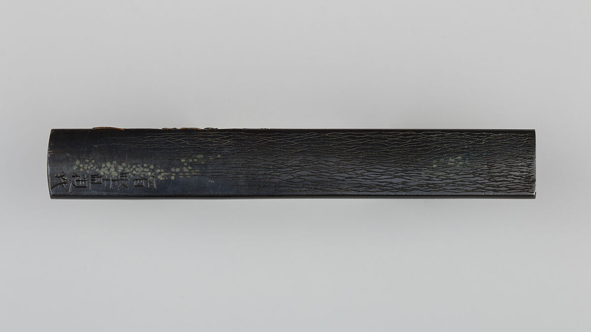 Knife Handle (Kozuka), Hamano Naochika (Japanese, 1784–1808), Copper-gold alloy (shakudō), gold, silver, copper, Japanese