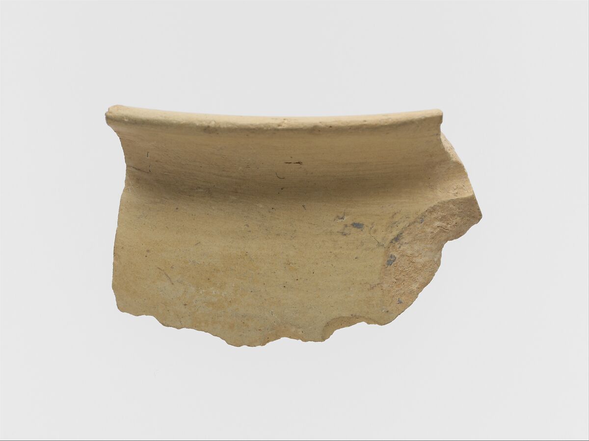 Terracotta rim of a vase, Terracotta, Helladic 