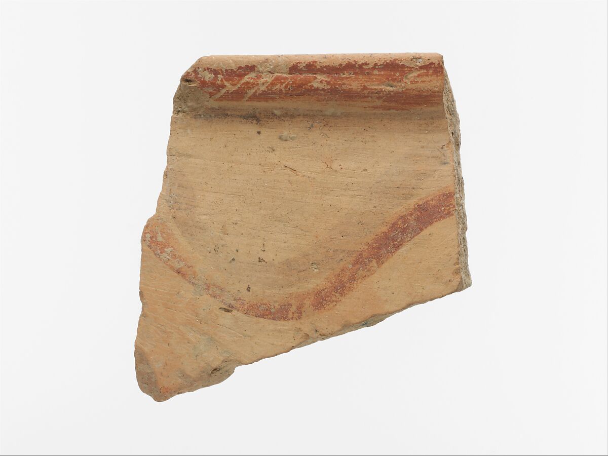 Terracotta rim of a vase, Terracotta, Helladic 