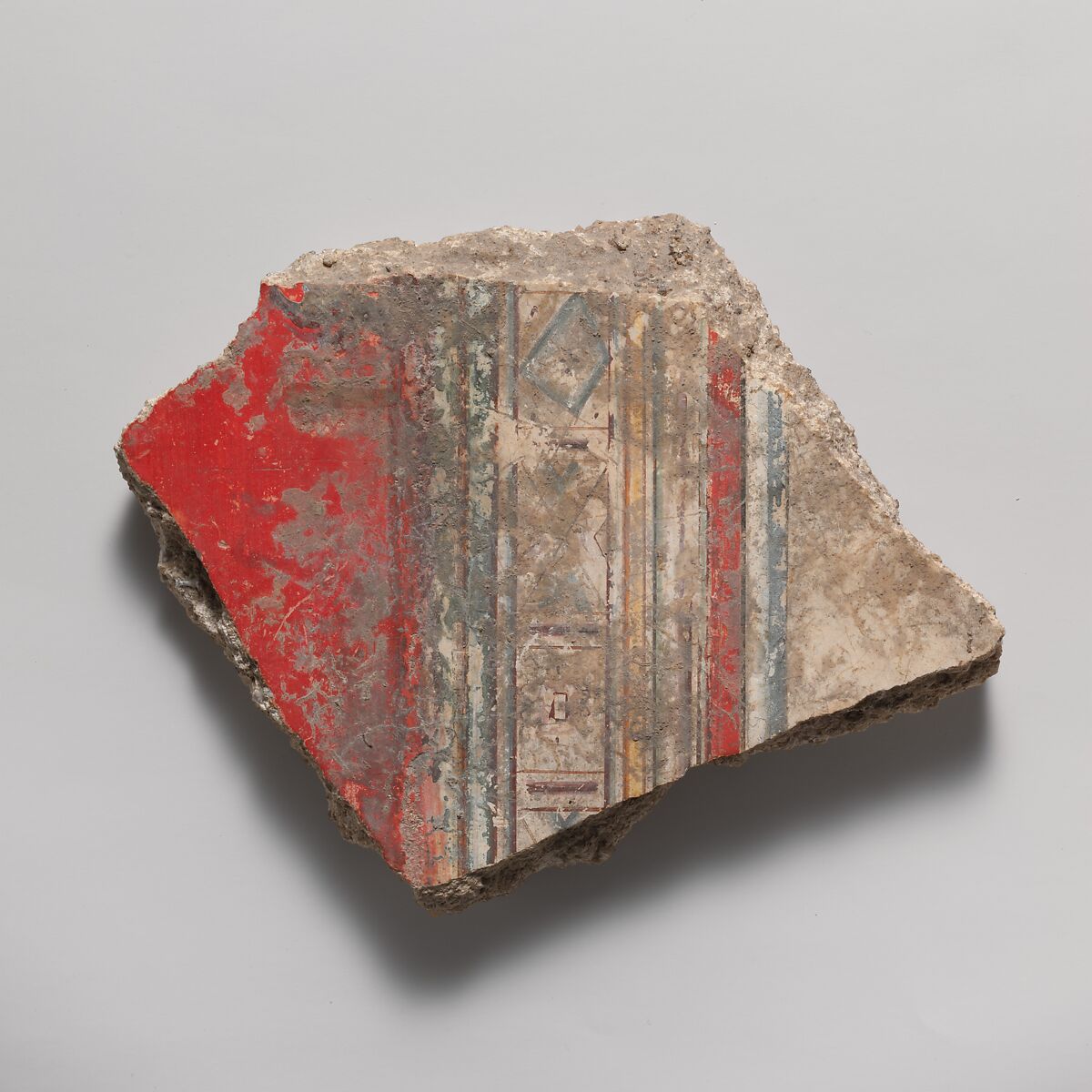 Wall painting fragment, Fresco, Roman 