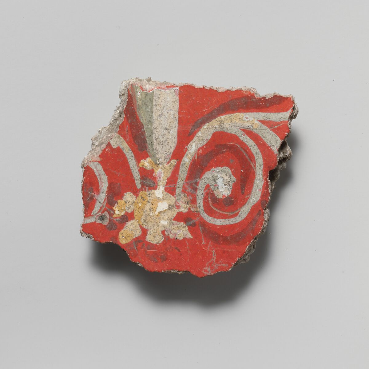 Wall painting fragment, Fresco, Roman 