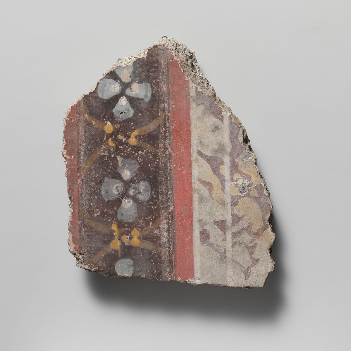 Wall painting fragment, Fresco, Roman 