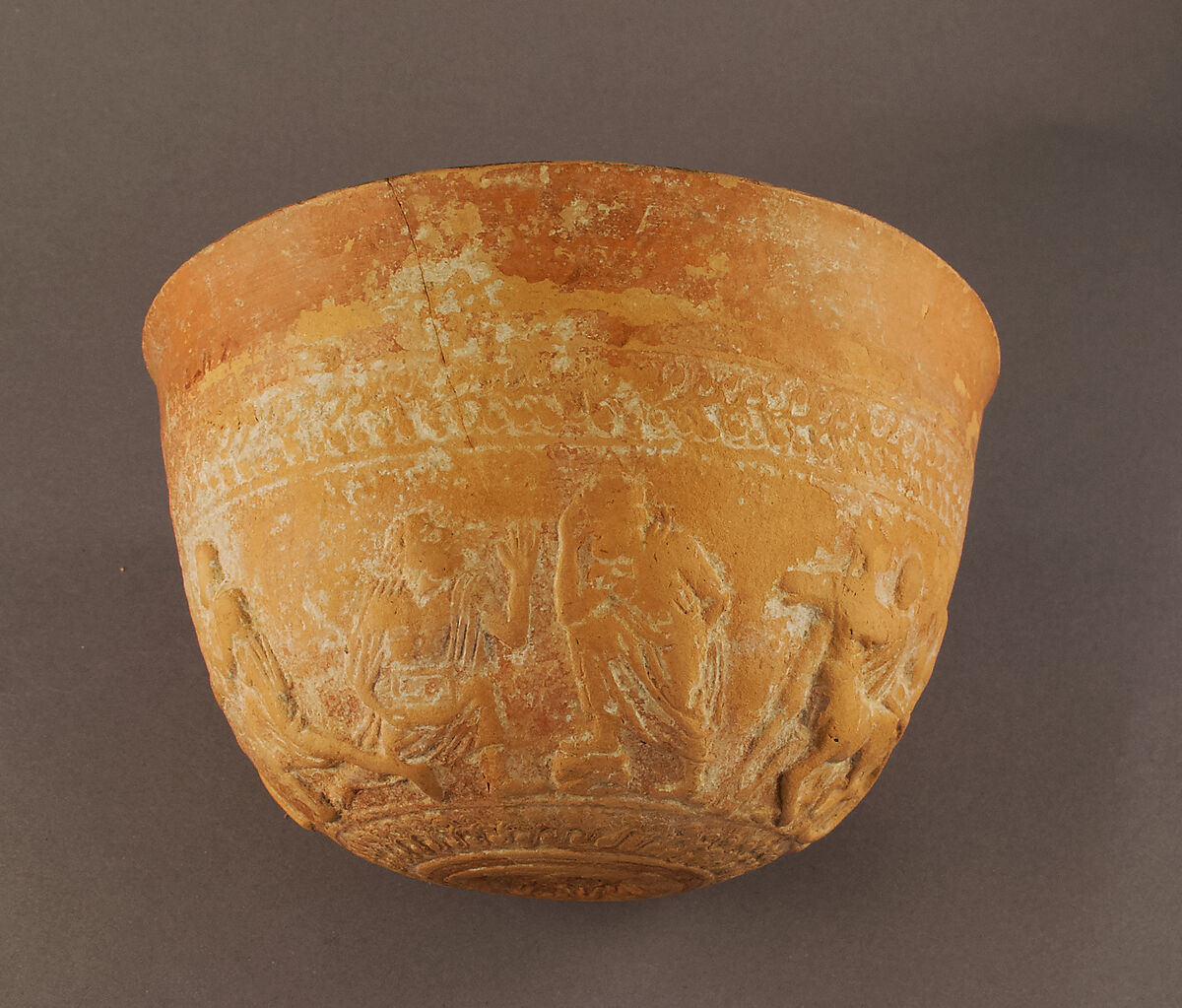 Terracotta Megarian bowl, Terracotta, Greek, Boeotian