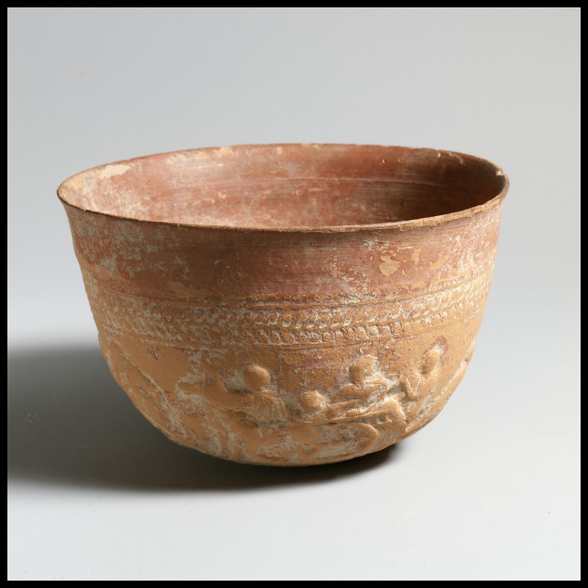 Terracotta Megarian bowl, Terracotta, Greek, Boeotian 