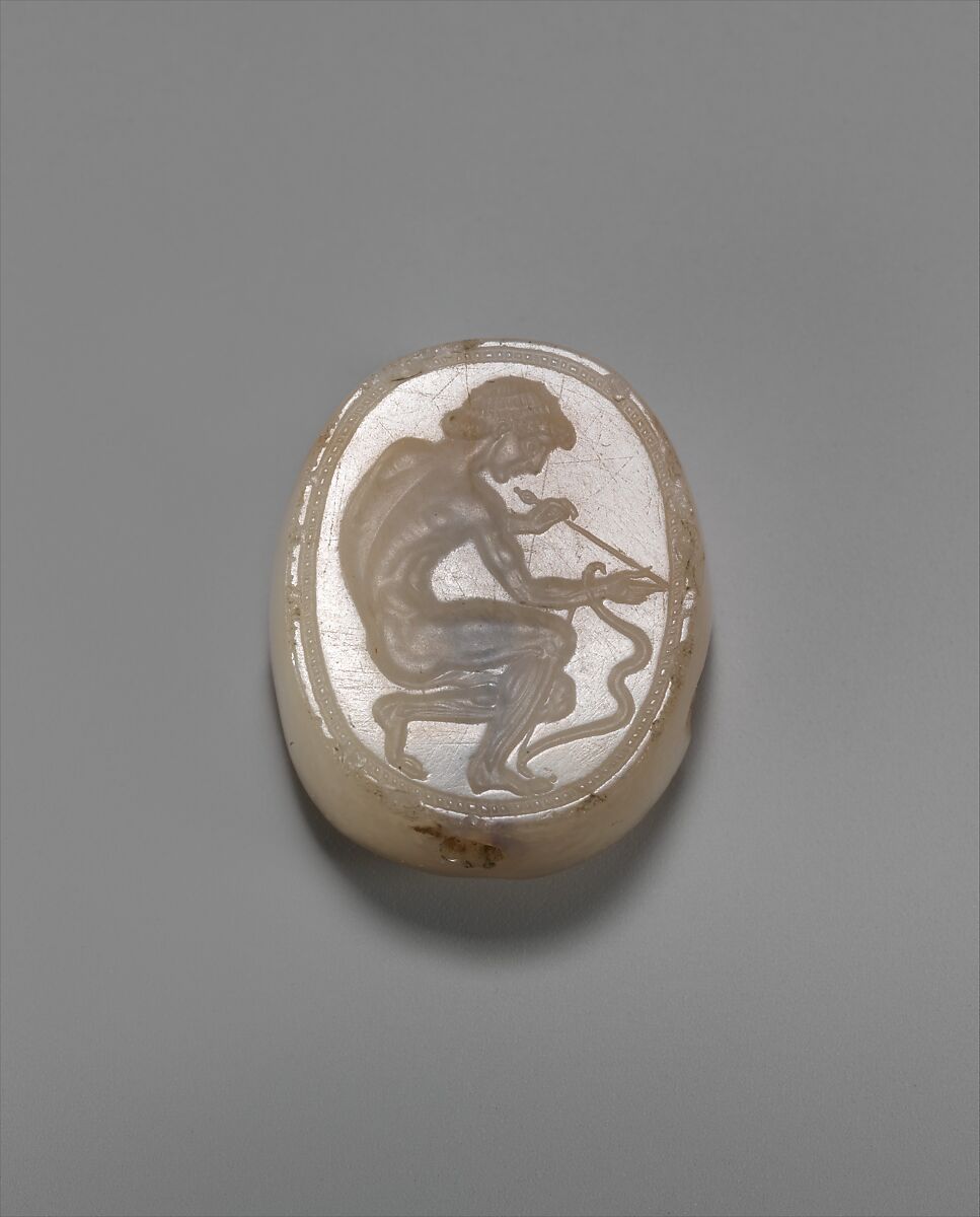 Chalcedony scaraboid, Epimenes, Chalcedony, Greek