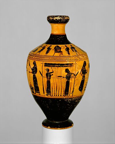 Terracotta lekythos (oil flask)