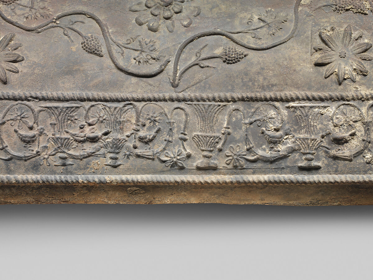 Lead coffin and lid, Lead, Roman