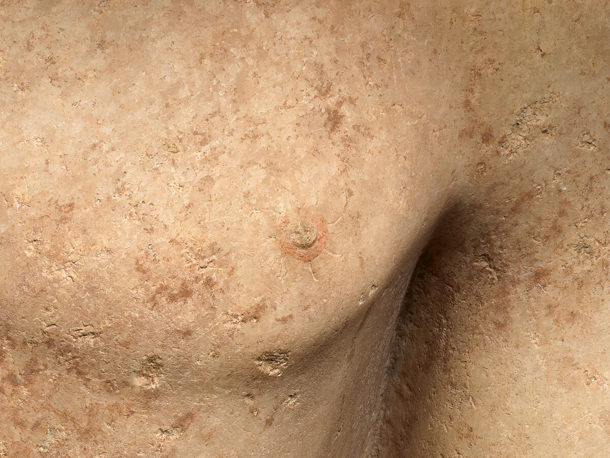 Marble statue of a kouros (youth), Marble, Naxian, Greek, Attic