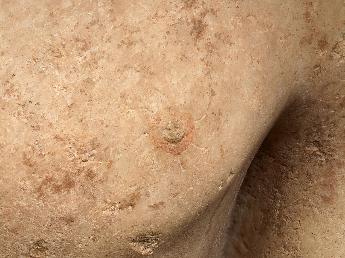 Marble statue of a kouros (youth), Marble, Naxian, Greek, Attic