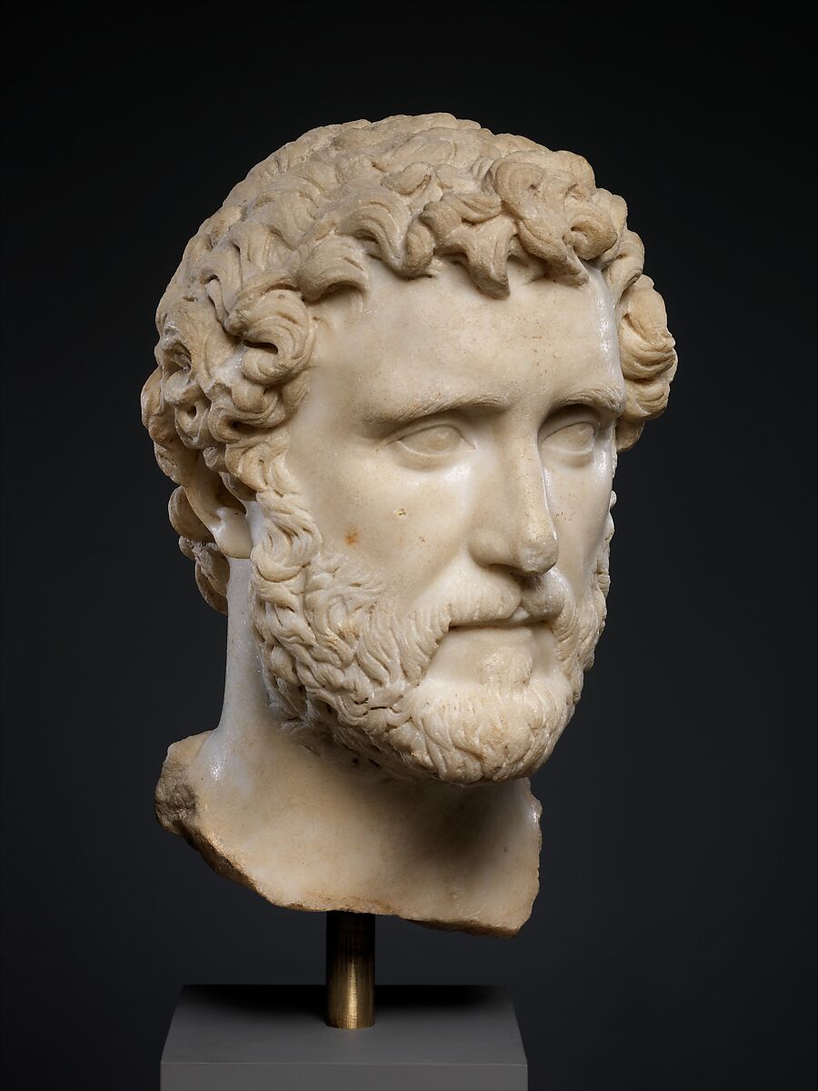 Marble portrait of the emperor Antoninus Pius, Marble, Roman