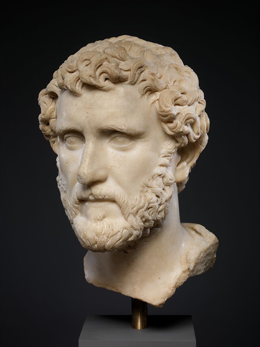 Marble portrait of the emperor Antoninus Pius, Marble, Roman