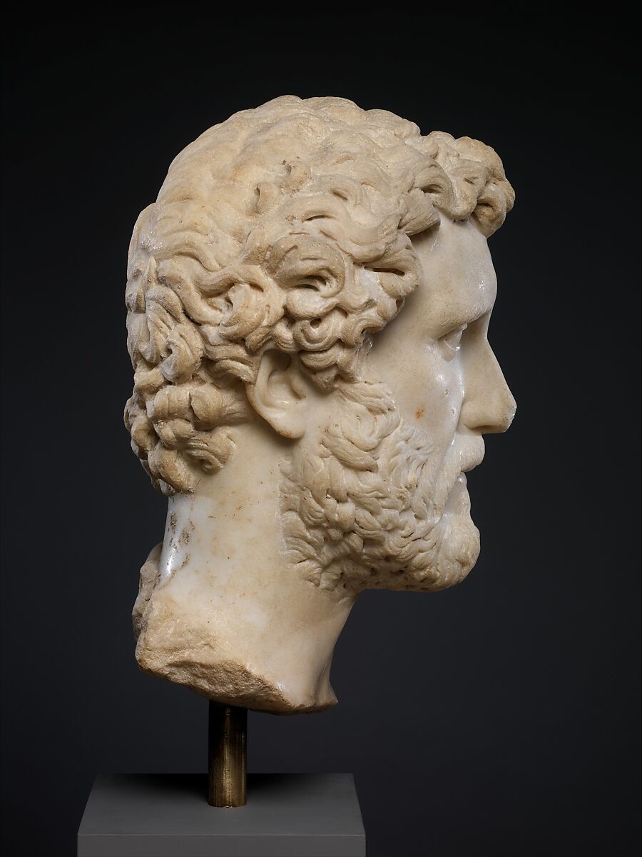 Marble portrait of the emperor Antoninus Pius, Marble, Roman