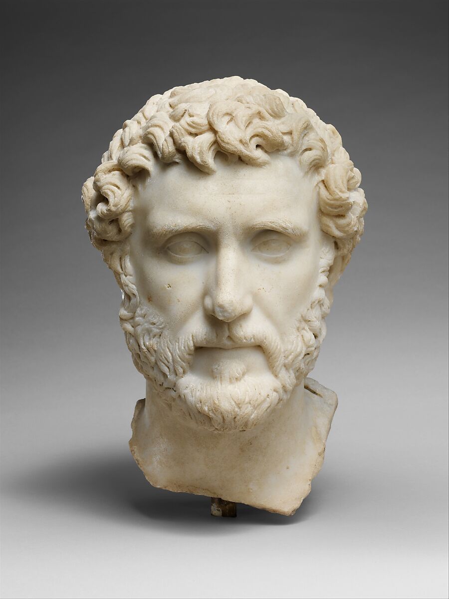 Marble portrait of the emperor Antoninus Pius, Marble, Roman