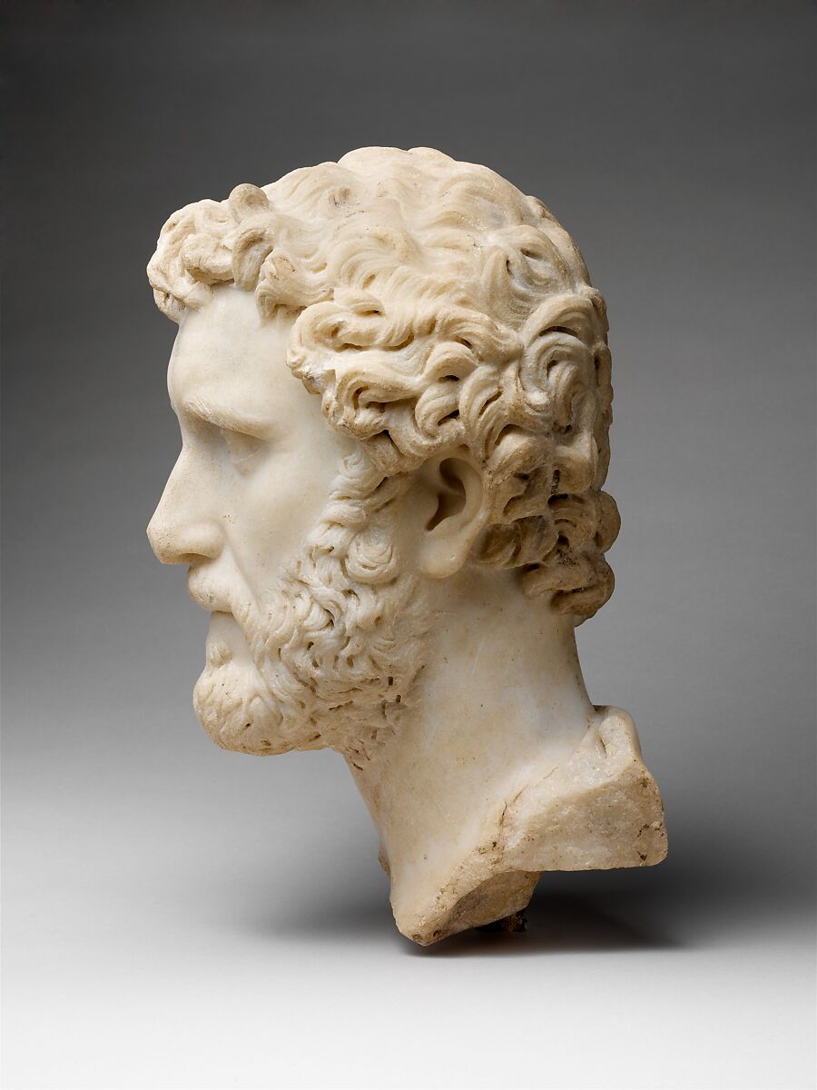 Marble portrait of the emperor Antoninus Pius, Marble, Roman