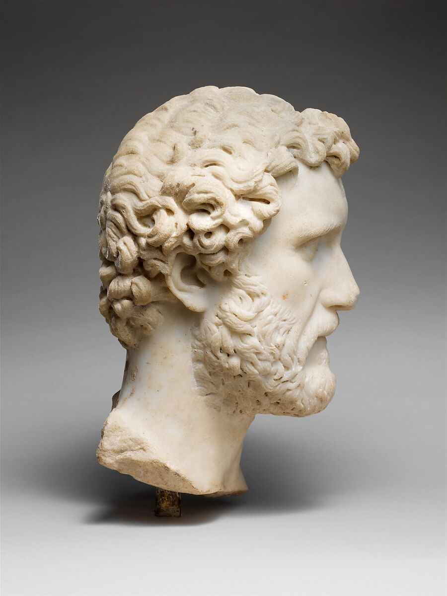 Marble portrait of the emperor Antoninus Pius, Marble, Roman